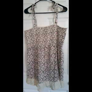 Torrid Size 2 Tank Top Beaded Tie Straps